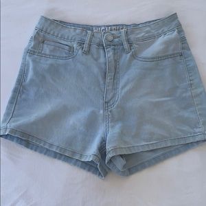 High Rise Denim Shorts